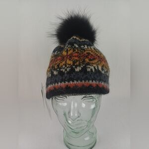 Freyja NWT Wool Beanie With Fur Hat